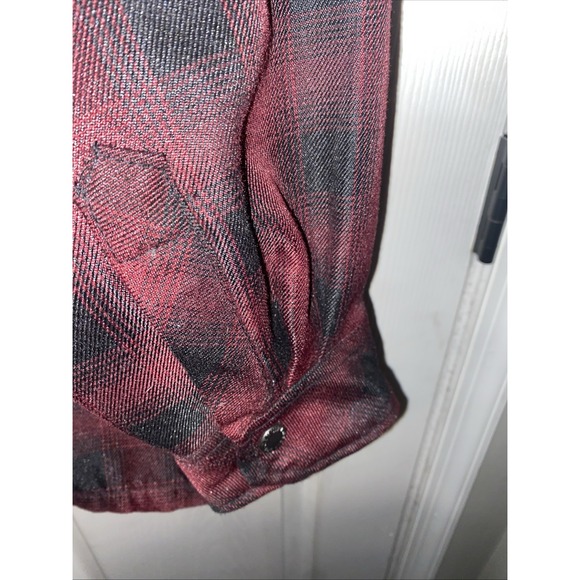 Dickies Hooded Red Burgundy Black Plaid Jacket Size XL (46-48) - Picture 10 of 11